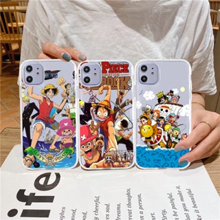 เคสโทรศัพท์มือถือแบบนิ่ม ใส กันกระแทก ลายการ์ตูนลูฟี่ ช็อปเปอร์ วันพีซ สําหรับ iPhone 14 13 12 11 Promax 14Plus X XS XR XSMAX 6 6s 6plus 6splus 7 8 SE2020 7plus 8plus