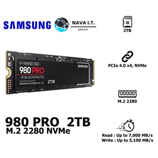 COINSคืน15%⚡FB9JMZV6⚡ SAMSUNG 980 PRO 2TB M.2 2280 NVME MZ-V8P2T0BW SSD รับประกัน 5ปี