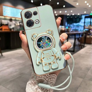 เคสโทรศัพท์มือถือ แบบนิ่ม ลายหมี มีทรายไหล และสายคล้องสั้น สําหรับ VIVO V19 Neo V17 V15 Pro V11 V9 S1 T1 Pro