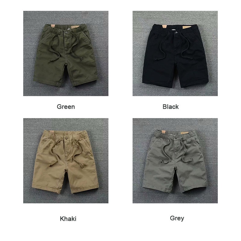 PannoFluxus กางเกงขาสั้น กางเกงกีฬา ห้าส่วน กากี แฟชั่นฤดูร้อน สําหรับผู้ชาย ไซซ์ M - 3XL - รูปที่ 5