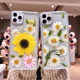 เคสโทรศัพท์มือถือ อีพ็อกซี่ ลายดอกไม้ สําหรับ iphone 13 mini 12 14 pro Max i14 Plus i7 i8 i6 i11 XR Xs Max