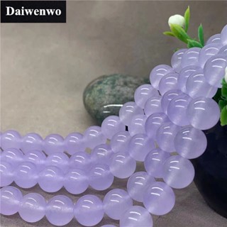 Light Purple Chalcedony Beads ลูกปัดโมราสีม่วงอ่อน 4-10 มิลลิเมตรรอบธรรมชาติหลวมหินลูกปัดเครื่องประดับ Diy