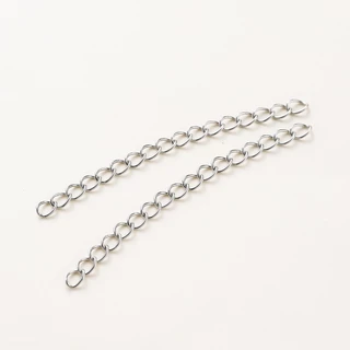 ST.kunkka 10Pcs 5ซม.18Kห่วงโซ่ขยายทองคำ โซ่ขยาย ใช้สำหรับการผลิตสร้อยคอสร้อยคอ DIY งานฝีมือ