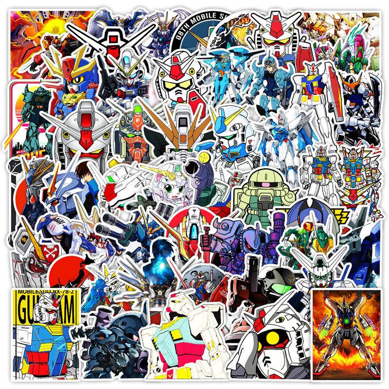 สติ๊กเกอร์กันดั้มGUNDAM (50แผ่น/100แผ่น ไม่ซ้ำ)