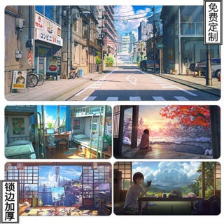 แผ่นรองเมาส์ แบบยางธรรมชาติ แบบหนา ขนาดใหญ่ ลายภาพวาดสีน้ําม…