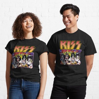 เสื้อแขนสั้น เสื้อไม่ต้องรีด เสื้อยืดแขนสั้น แขนสั้น KISS Unmasked Poster Art Classic T-Shirt 821484925706919986