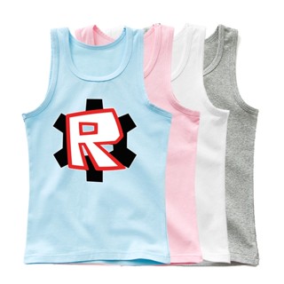 เสื้อกล้าม ผ้าฝ้าย ลายการ์ตูน Roblox ขนาด 100-160 ซม. แฟชั่นสําหรับเด็กผู้ชาย