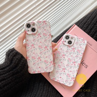 For เคสไอโฟน 14 Pro Max [Mini Flower Hard] เคส Phone Case For iPhone 14 Pro Max Plus 13 12 Mini 11 For เคสไอโฟน11 Ins Korean Style Retro Classic Couple Shockproof Protective TPU Cover Shell