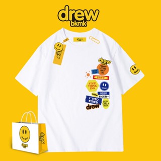 DREW smiley t-shirt house round neck letters Europe and the United States Justin Bieber with the same high street B_03