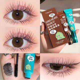 Cappuvini Mascara 3D Silk Fiber Lash Mascara Waterproof Long Lasting Extension Eyelashes Lengthening Curling Mascara Black Eyelash Makeup