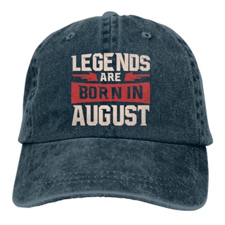 หมวกเบสบอล ผ้าฝ้าย 100% ลาย Legends Are Born In August Youthful แฟชั่นสร้างสรรค์