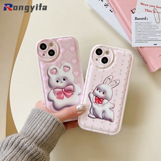 เคสโทรศัพท์มือถือแบบนิ่ม TPU กันกระแทก ลายการ์ตูนกระต่าย หัวใจ สี่เหลี่ยมขนมเปียกปูนน่ารัก สําหรับ Realme 9i 4G GT 5G GT Neo 2T Find X5 Pro X3 Pro X3 Lite X2 Neo