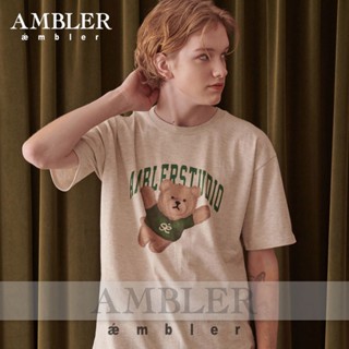 ★AMBLER ★  Superman TEDDY BEAR เสื้อยืดแขนสั้น ลาย UNISEX OVERFIT AS918_01