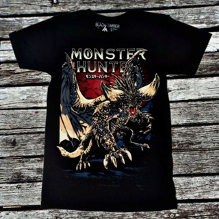 Bt164 เสื้อยืดผ้าฝ้าย พิมพ์ลายภาพยนตร์ THE MONSTER HUNTER BLACK DIABLOS LIMITED EDITION FAN ART TIMBER COLLECTABLE _01