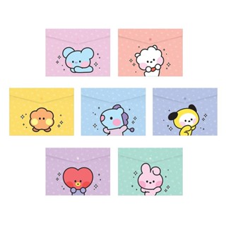 แฟ้มใส่เอกสาร ลายการ์ตูน Kpop BT21 TATA CHIMMY COOKY