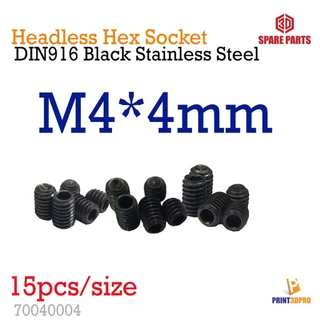 Headless Hex Socket M2 M2.5 M3 M4 M5 DIN916 Stainless Steel Set Screw,Groove Screw น็อตล็อคหกกเหลี่ยม
