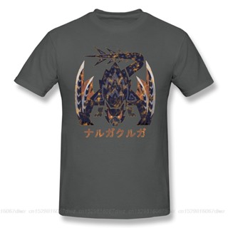 นักล่ามอนสเตอร์  New summer T Shirt World Iceborne Nargacuga Kanji T-Shirt 100 Percent Cotton monster hunter ARPG P_03