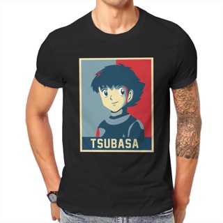 Captain Tsubasa Football Anime Ozora (2) Tshirt Vintage Punk Men&amp;#39;s Tees Tops Oversized Cotton O-Neck T Shirt_03