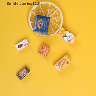 Buildvictories11 โมเดลกล่องอาหารและเครื่องดื่มจิ๋ว 1/12 สําหรับตกแต่งบ้านตุ๊กตา 6 ชิ้น ต่อชุด