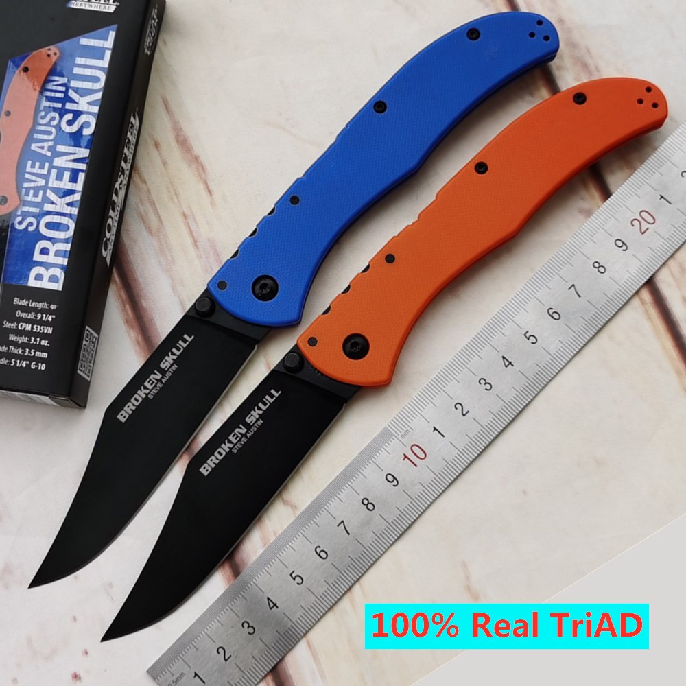 ked JUFULE Cold Steel TriAD Broken Skull Mark XHP ใบมีด G10 Handle ทองแดงเครื่องซักผ้า Hunt กลางแจ้ง