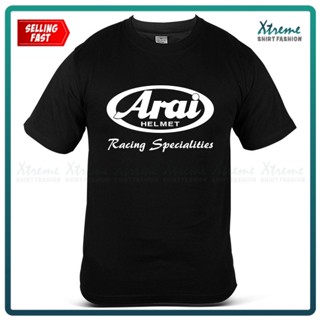 ขายดี เสื้อยืดลําลอง ผ้าฝ้าย แขนสั้น พิมพ์ลาย Arai Racing Helmet Short Motorcycle Bikes Perforce Streetwear สําหรับผู้ชาย LLfhmm18KJbhke72