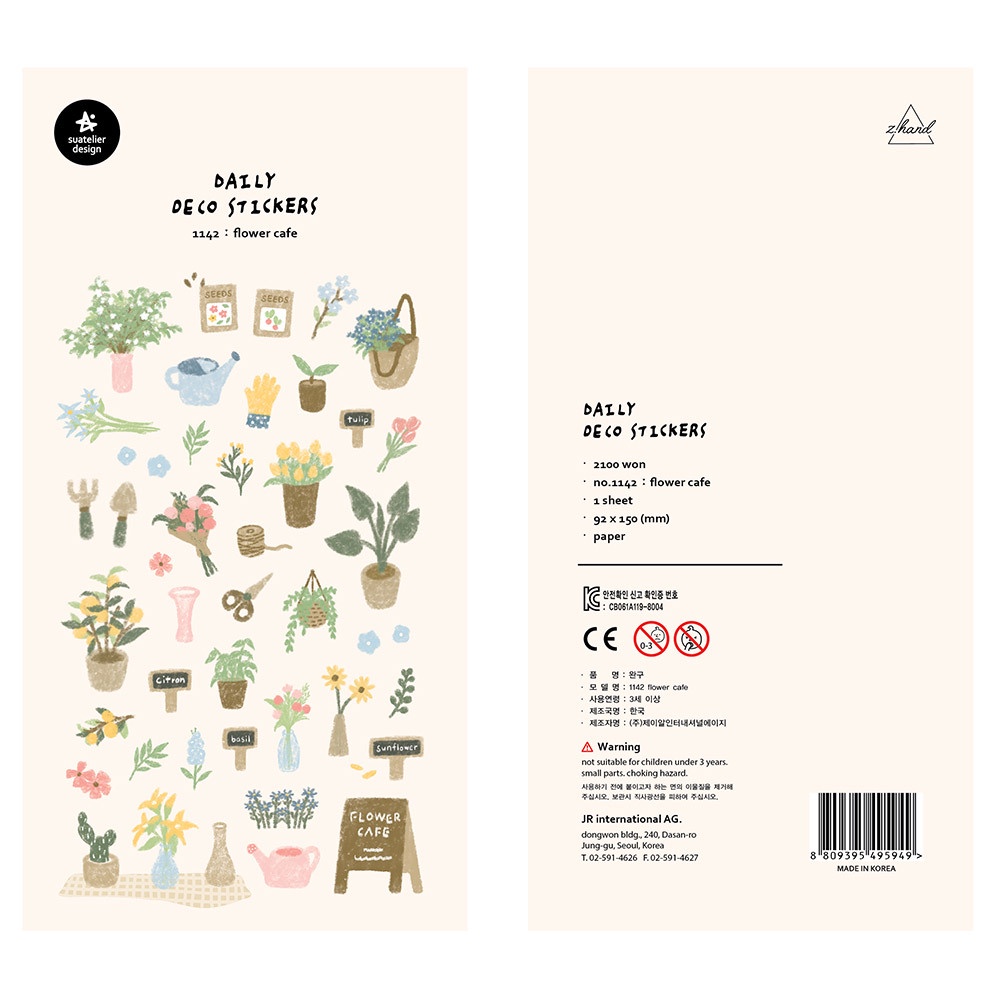 สติกเกอร์กระดาษช่อดอกไม้สด สไตล์เกาหลี สําหรับตกแต่งสมุดภาพ เครื่องเขียน Diy