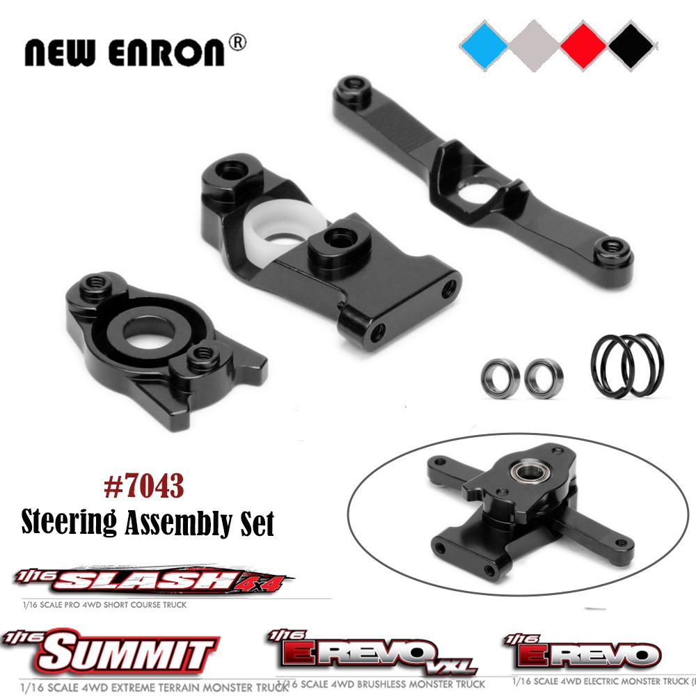 ชุดพวงมาลัย Servo Saver 7043 อลูมิเนียมสําหรับ RC รถ 1/16 Traxxas รถบรรทุกสั้น Mini ERevo 71054 Slas