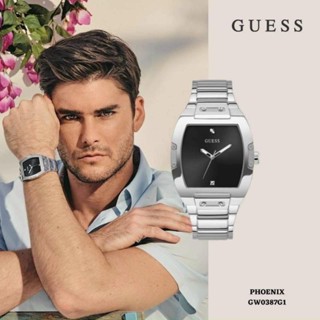 มาใหม่​ นาฬิกา​ GUESS เรือนสีเงินหน้าดำ หายากมากก หล่อฝุดๆPHEONIX (กล่องแบรนด์)