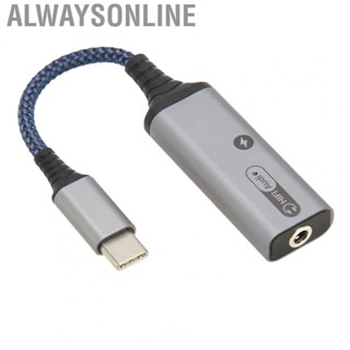 Alwaysonline USB C To AUX Audio Adapter  USB C To 3.5mm Headphone and  Adapter 2 in 1  for Smartphones