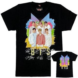 เสื้อยืดแขนสั้น ผ้าฝ้าย 100% พิมพ์ลาย BTS GROUP DESIGN Shirt สไตล์ฮิปฮอป