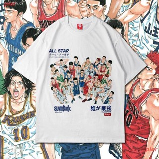 เสื้อยืดแขนสั้นพิมพ์ลายpier slam dunk เสื้อยืด ผู้หญิง ผู้ชาย สไตล์เกาหลี ตัวละครอนิเมะ ดพิมพ์ลายดผ้าเด้ง คอกลม cot_09