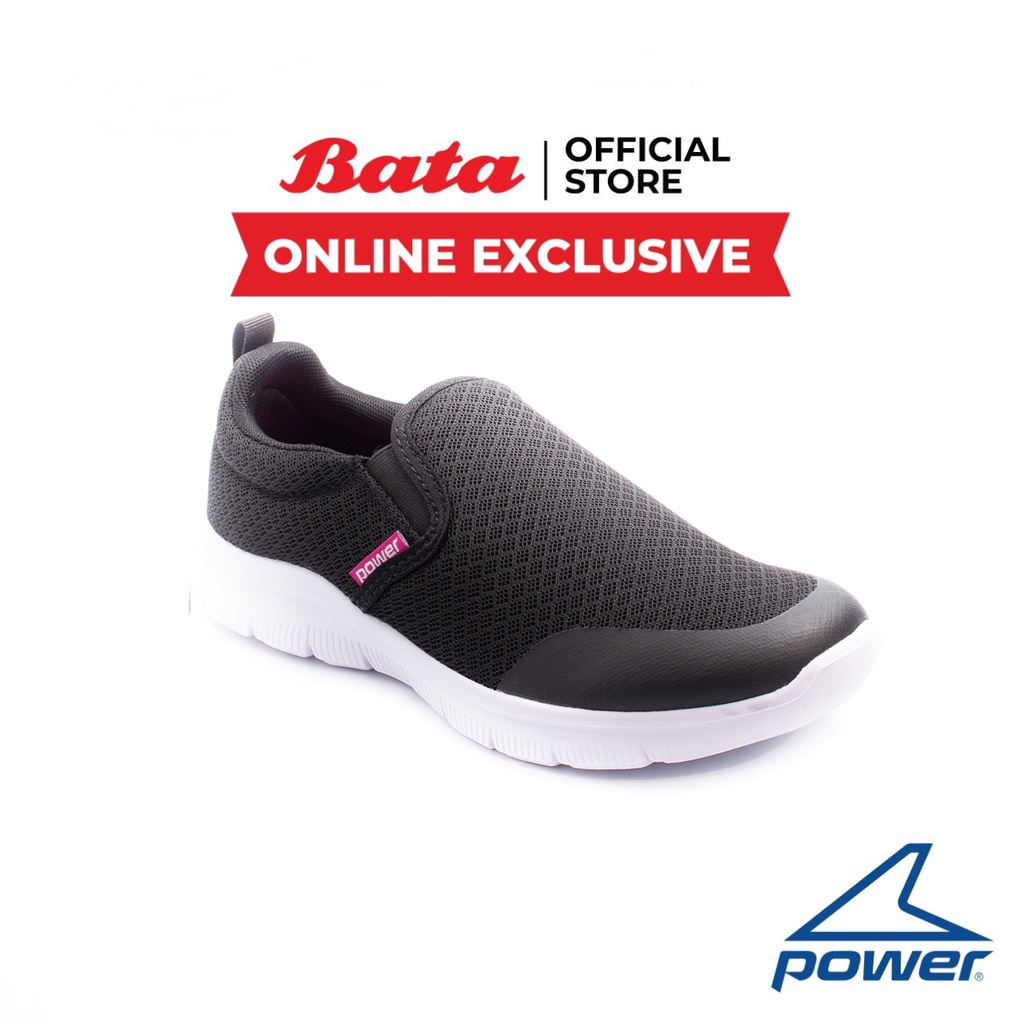 🔹ขายด่ว☀️Bata (Online Exclusive) บาจา ยี่ห้อ Power รองเท้ากีฬา รองเท้าผ้าใบ รองเท้าเดิน ผ้าใบแบบสวม สำหรับผู้หญิง รุ่น