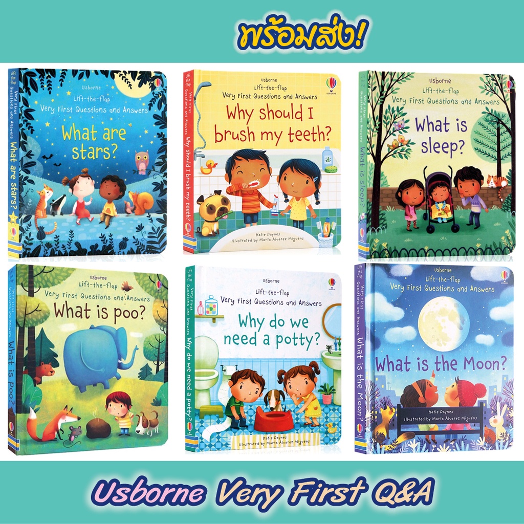 พร้อมส่ง หนังสือเด็ก Usborne lift-the-flap Q&A Very First Questions and Answers หนังสือภาษาอังกฤษ สำหรับเด็ก