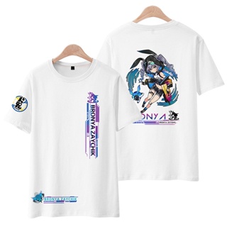 2022 New Anime Honkai Impact 3 Bronya Zaychik T Shirt Japanese Anime Mens Loose Womens Casual 3D Printing Short S_02