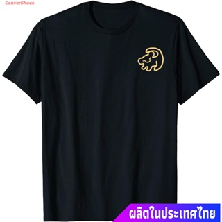 Tee เสื้อยืดยอดนิยม Disney The Lion King Simba Drawing Chest Pocket T-Shirt Short sleeve T-shirts_01