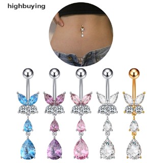 [highbuying] เครื่องประดับ แหวน ห้อยจี้รูปหยดน้ํา ประดับเพทาย ผีเสื้อ สวยงาม สําหรับผู้หญิง พร้อมส่ง