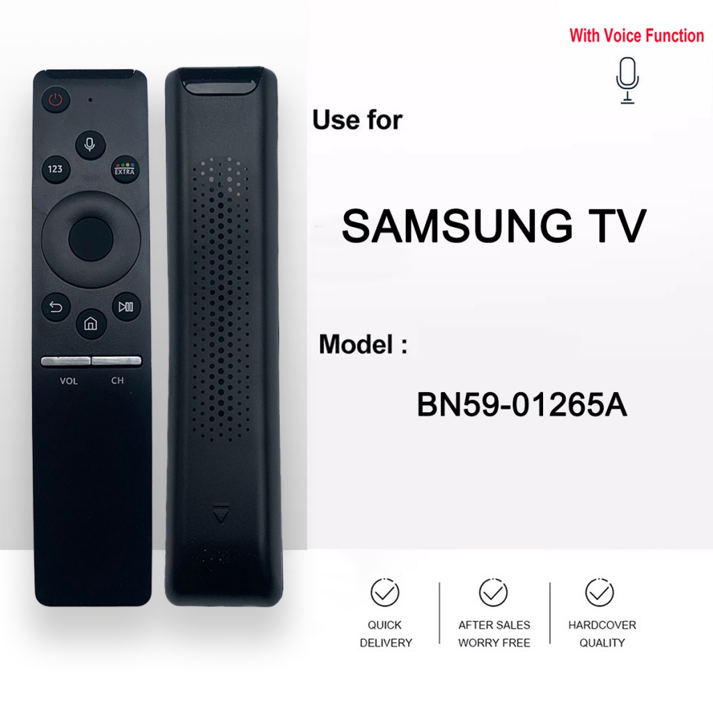ใหม่บลูทูธรีโมทคอนโทรล BN59-01265A พร้อมไมโครโฟนสําหรับ Samsung UHD TV Fit สําหรับ QN65Q60RAFXZA UN5