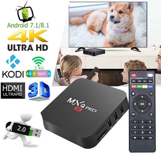 กล่องแอนดรอยด์ทีวี MXQ Pro 4k Android 11.0 TV Box RK3228 8GB 16GB HD 3D 2.4G WiFi Google Play Youtube Media Player