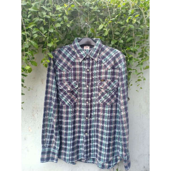 KEMEJA Lee Union Flannel Shirt Made Sanforized