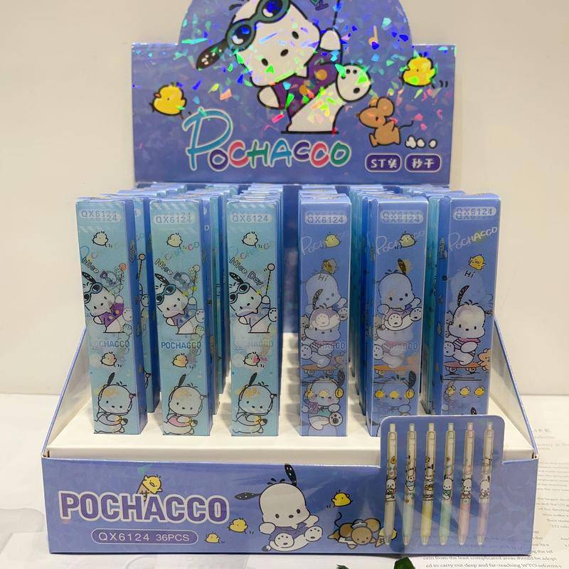 ใหม่ ปากกาลูกลื่น Pochacco ลายการ์ตูน Sanrio Mymelody Kuromi Cinnamoroll ขนาด 0.5 มม. เครื่องเขียน สําหรับนักเรียน เด็ก ของขวัญ
