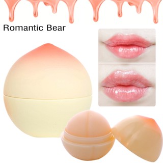 Romantic BEAR ลิปบาล์ม กลิ่นพีช ให้ความชุ่มชื้น ขนาดเล็ก ติดทนนาน