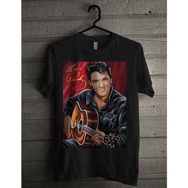 2023เสื้อยืดผ้าฝ้าย เสื้อยืด พิมพ์ลาย Elvis Presley Music