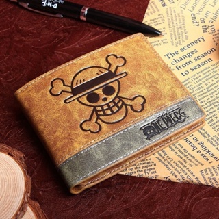 กระเป๋าสตางค์ ลายการ์ตูนอนิเมะ One Piece Monkey D Luffy สําหรับผู้ชาย