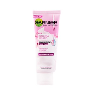 SAKURA การ์นิเย่ซากุระไวท์พิงคิช 100มล.ผลิตภัณฑ์ดูแลผิวหน้าGARNIER วิปโฟม PINKISH WHIP FOAM 100ML