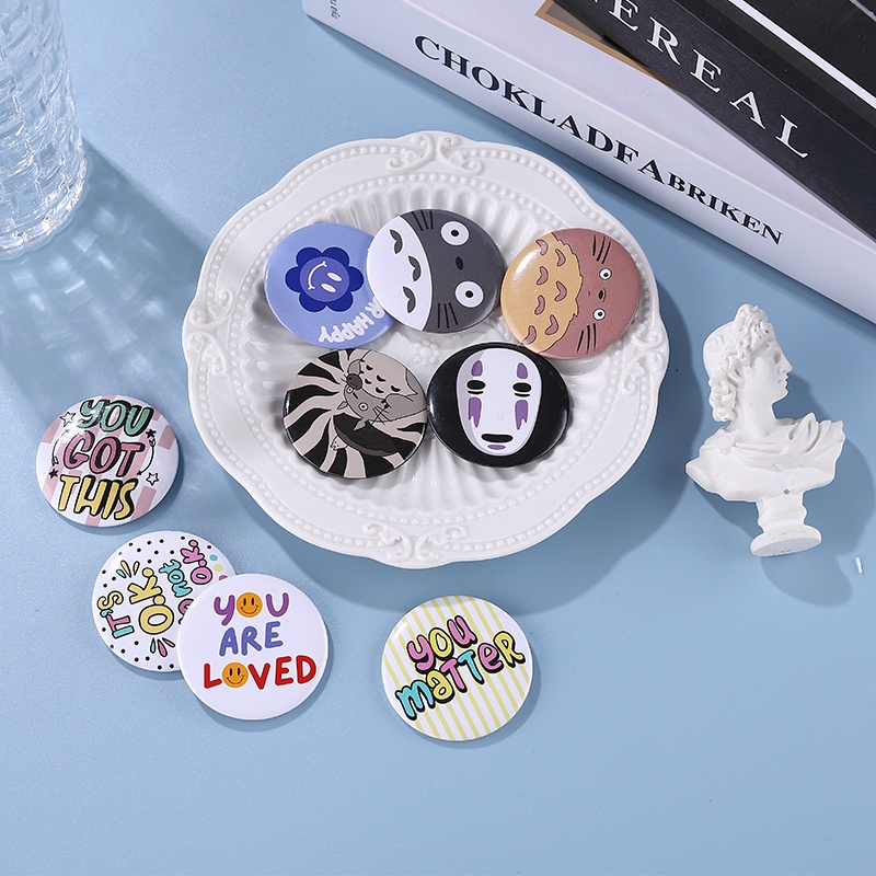 เข็มกลัด ลายการ์ตูน Totoro Hope To Be Happy Lapel Pin You're Loved เครื่องประดับ สําหรับเพื่อน ของขวัญ