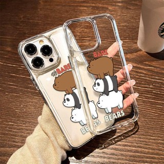 เคสโทรศัพท์มือถืออะคริลิค ลายหมีน้อย สร้างสรรค์ สําหรับ Apple Iphone 14promax 14 13pm 12 11