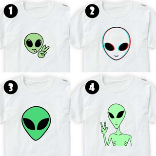 T181 ALIEN Cool Cool เทรนด์วินเทจเสื้อยืดกราฟิกสีขาวฟรีเสื้อยืดขนาดเกินสําหรับผู้ชายและผู้หญิง v%u_02