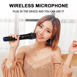 Wireless Microphone 800MHZ ไมค์โครโฟน ไมโครโฟนไร้สาย ไมค์คู่แบบมือถือ ไมค์ลอยแบบพกพา ไมโครโฟนเวที ไมค์ร้องเพลง