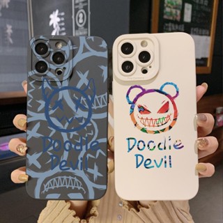 เคสป้องกันโทรศัพท์มือถือ ขอบสี่เหลี่ยม ลายปีศาจ Doodie สําหรับ Infinix Hot 20S 20i 30i 9 30 20 Play Smart 6 Plus X6823 Zero 5G 2023