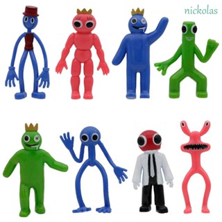 Nickolas Roblox โมเดลฟิกเกอร์ PVC รูปการ์ตูนอนิเมะ Ro-blox สีรุ้ง ของขวัญ สําหรับตกแต่งภายในรถยนต์